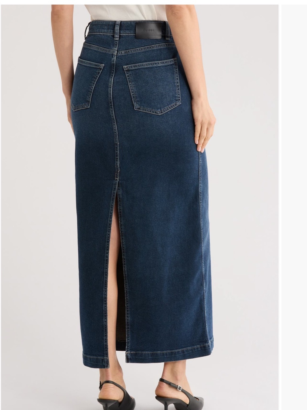 DL1961 Indigo Wide-Leg Denim Maxi Skirt